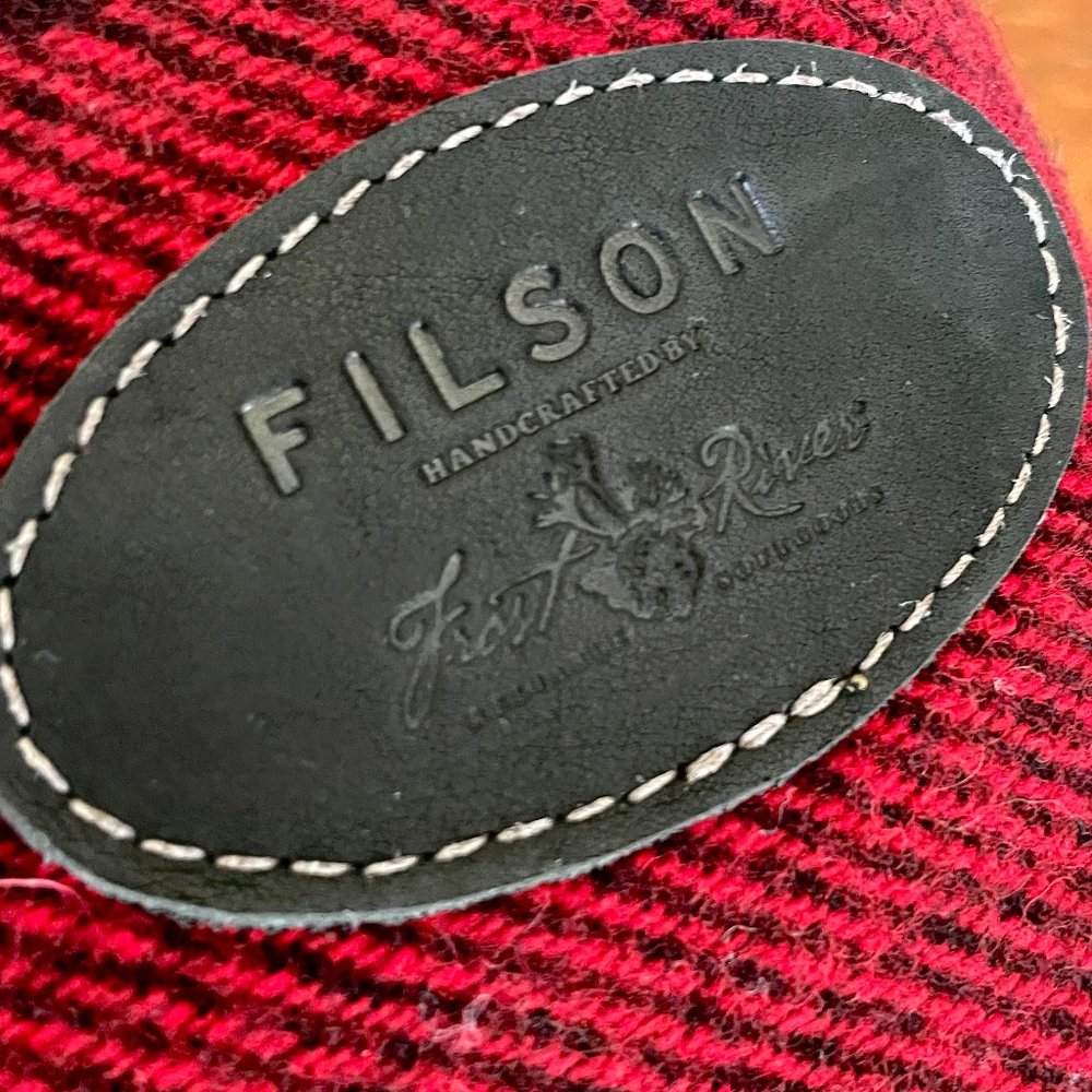 Filson Leather Palm Mackinaw Wool Plaid Mittens, Mens